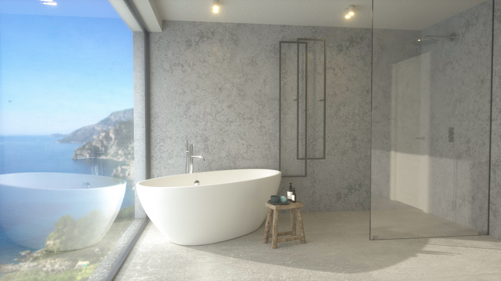 Bathroom with a view by 3dtreatment 3DOcean